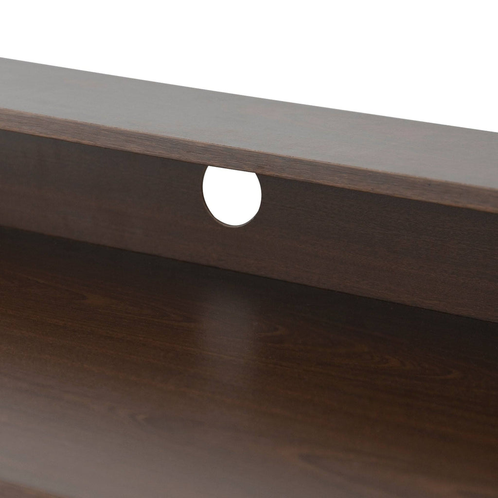 Brown/Black Desk with Shelves F3367
