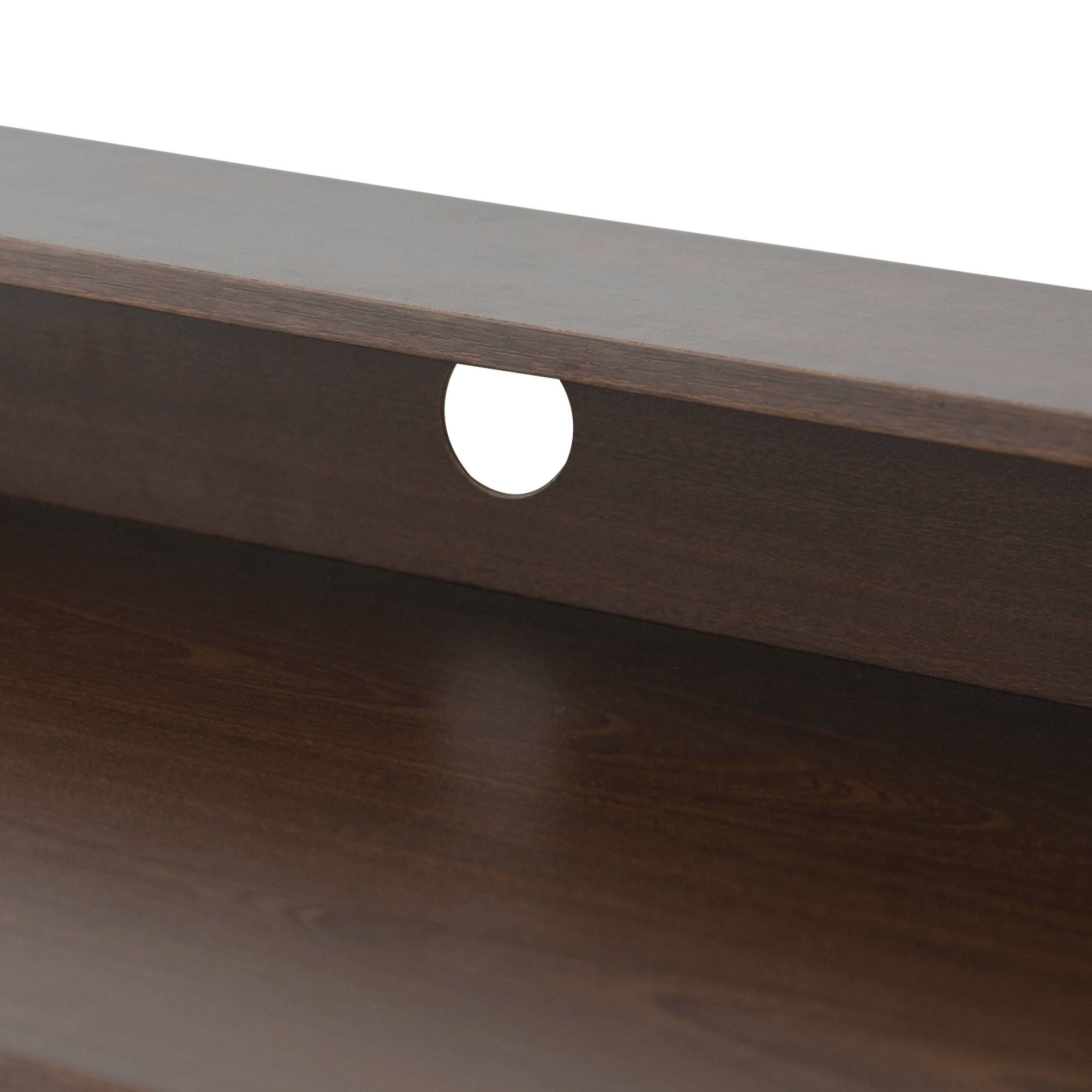 Brown/Black Desk with Shelves F3367