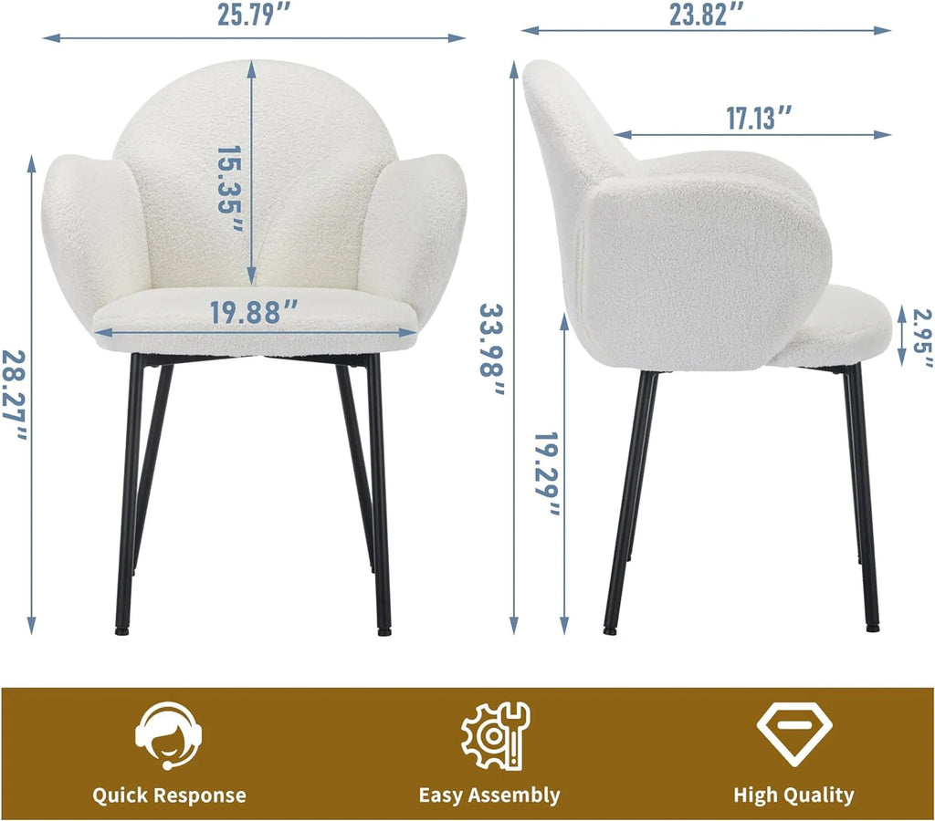 White Dining Chair Set of 2 Y132