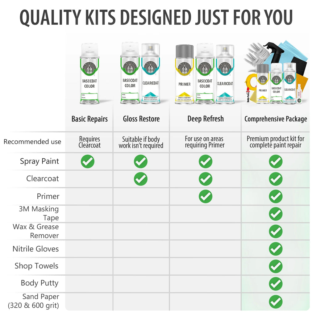 Shadow Mica Automotive Touch Up Paint Spray Basic Kit Q142