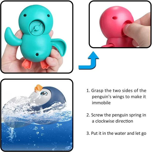Clockwork Penguin Duck Bathtub Toys I1043