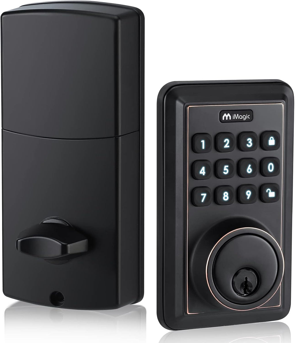 Keypad Deadbolt Lock, Oil Rubbed Bronze, Pack of 2 J736712