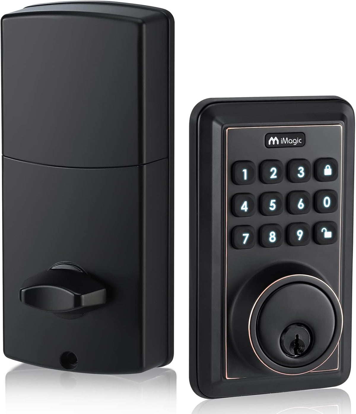 Keypad Deadbolt Lock, Oil Rubbed Bronze, Pack of 2 J736712