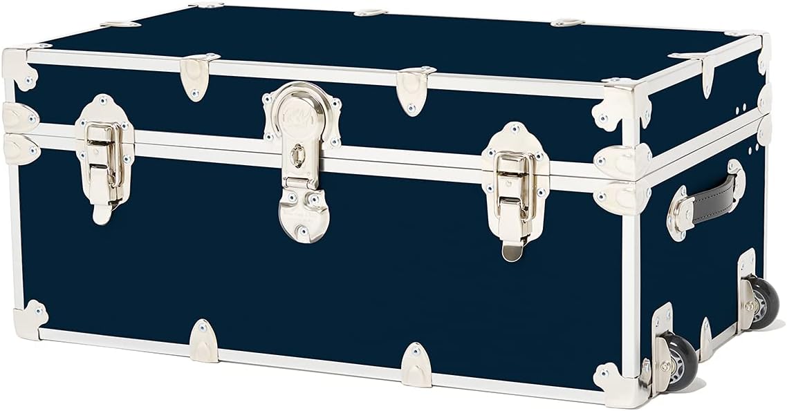 Large Armor Roller Trunk with Mounted Wheels, 32x18x14 (Black) A994