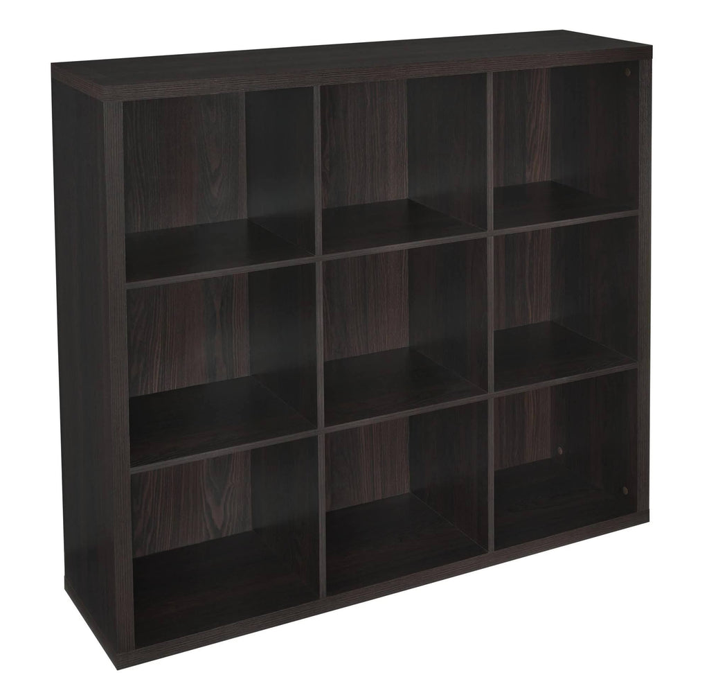 9-Cube Storage Organizer, Black Walnut W9348
