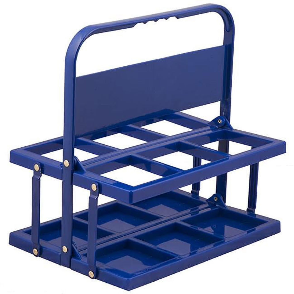Collapsible Water Bottle Carrier, Blue L5769