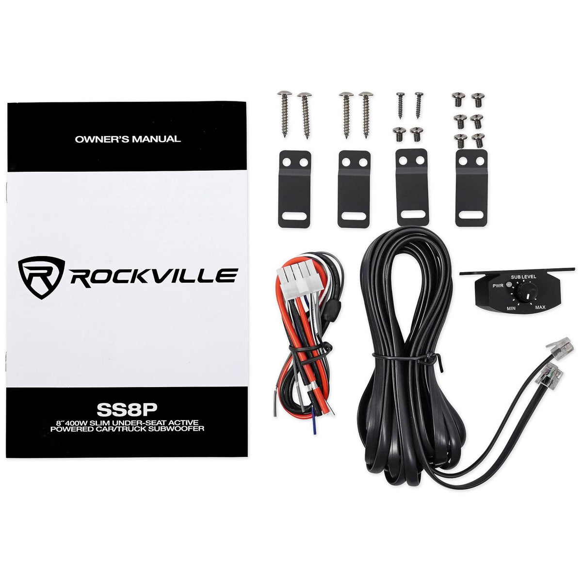 400 Watt Slim Powered Car Subwoofer with Amp G27640