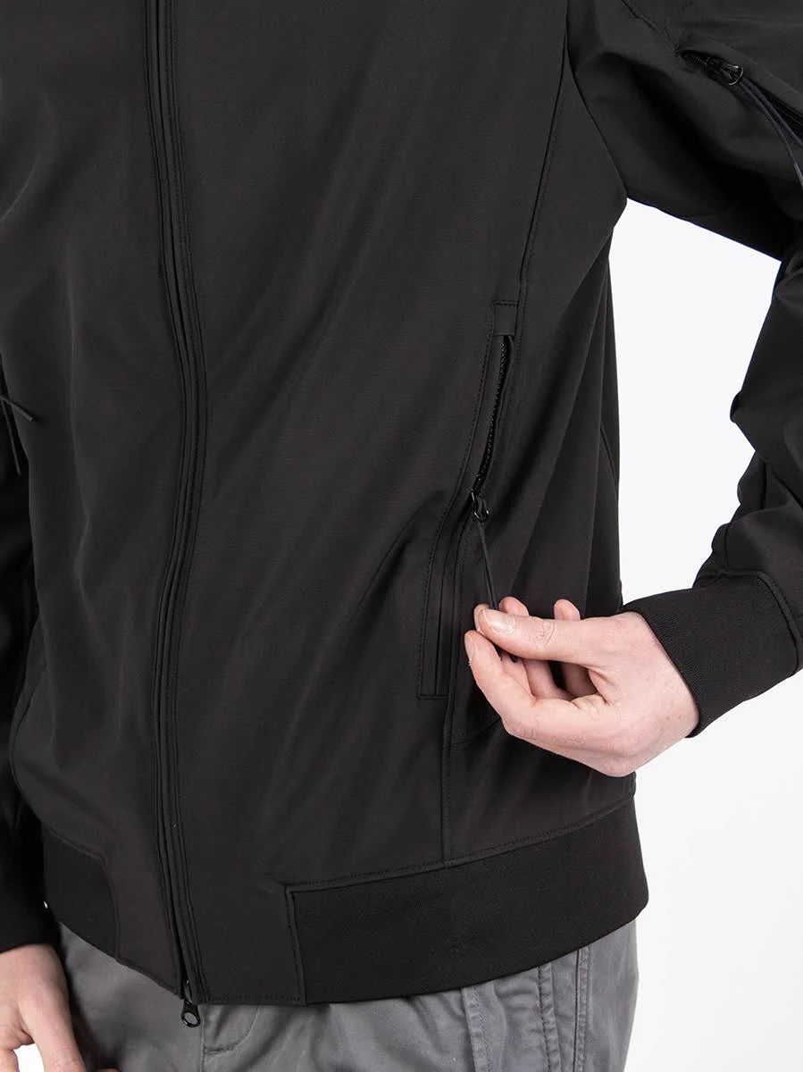 Black Technical Hooded Jacket D30227