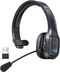 Wireless Headset with Microphone, Noise Canceling On-Ear Headphones with USB Dongle, 32H Talk Time J47280