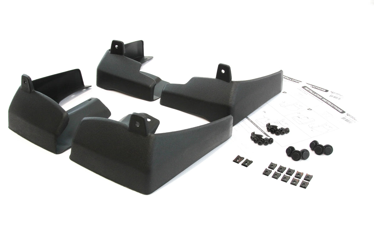 Mud Flaps Splash Guards Front and Rear Molded 4pc Full Set W738598