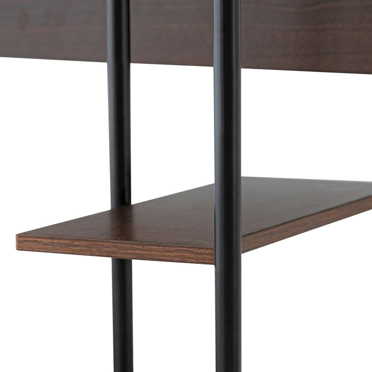 Brown/Black Desk with Shelves F3367