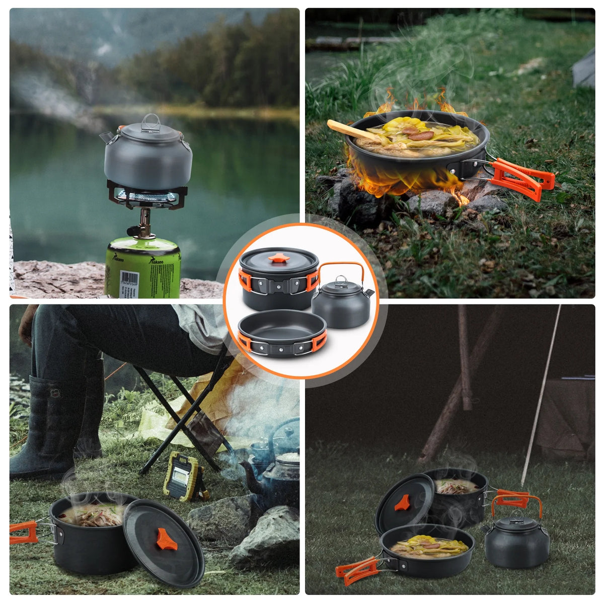 16pcs Camping Cookware Set Y997615