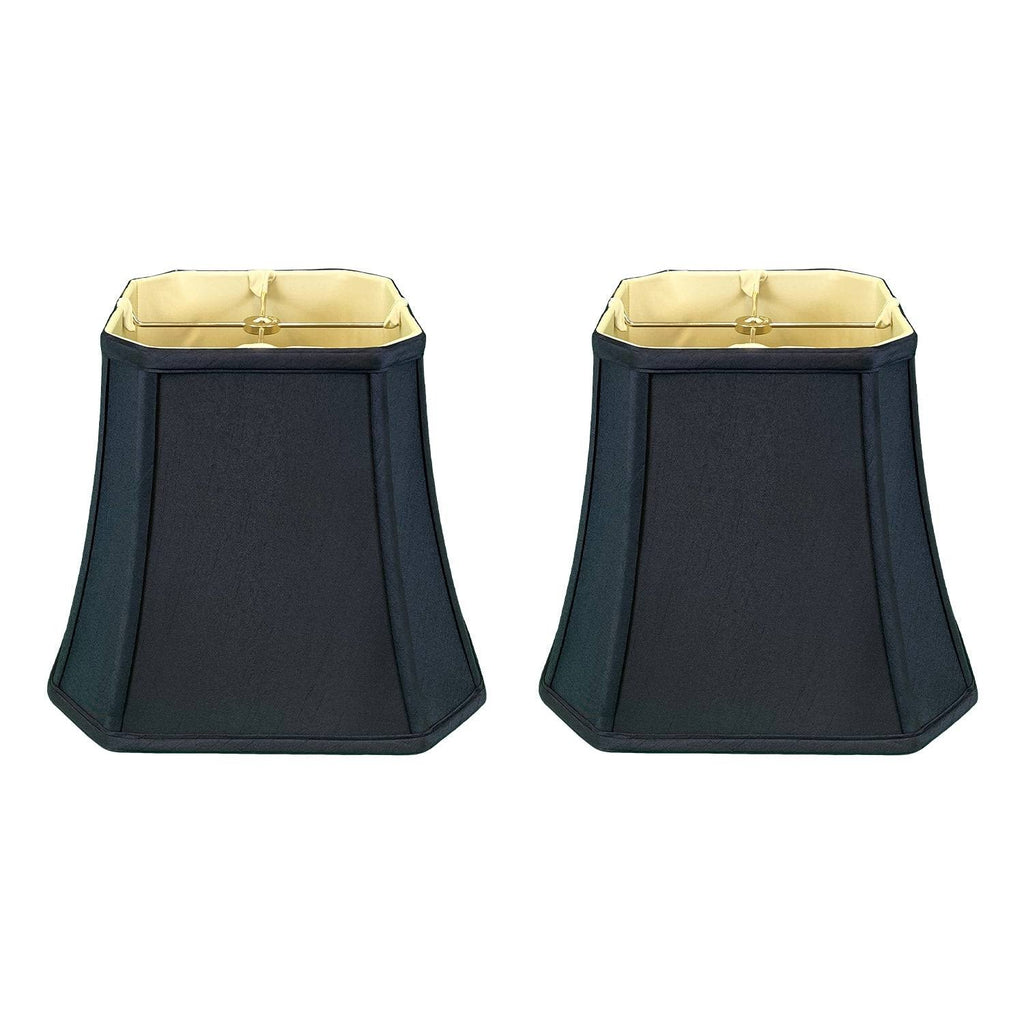 Black Square Cut Corner Bell Lamp Shade, Set of 2 J166