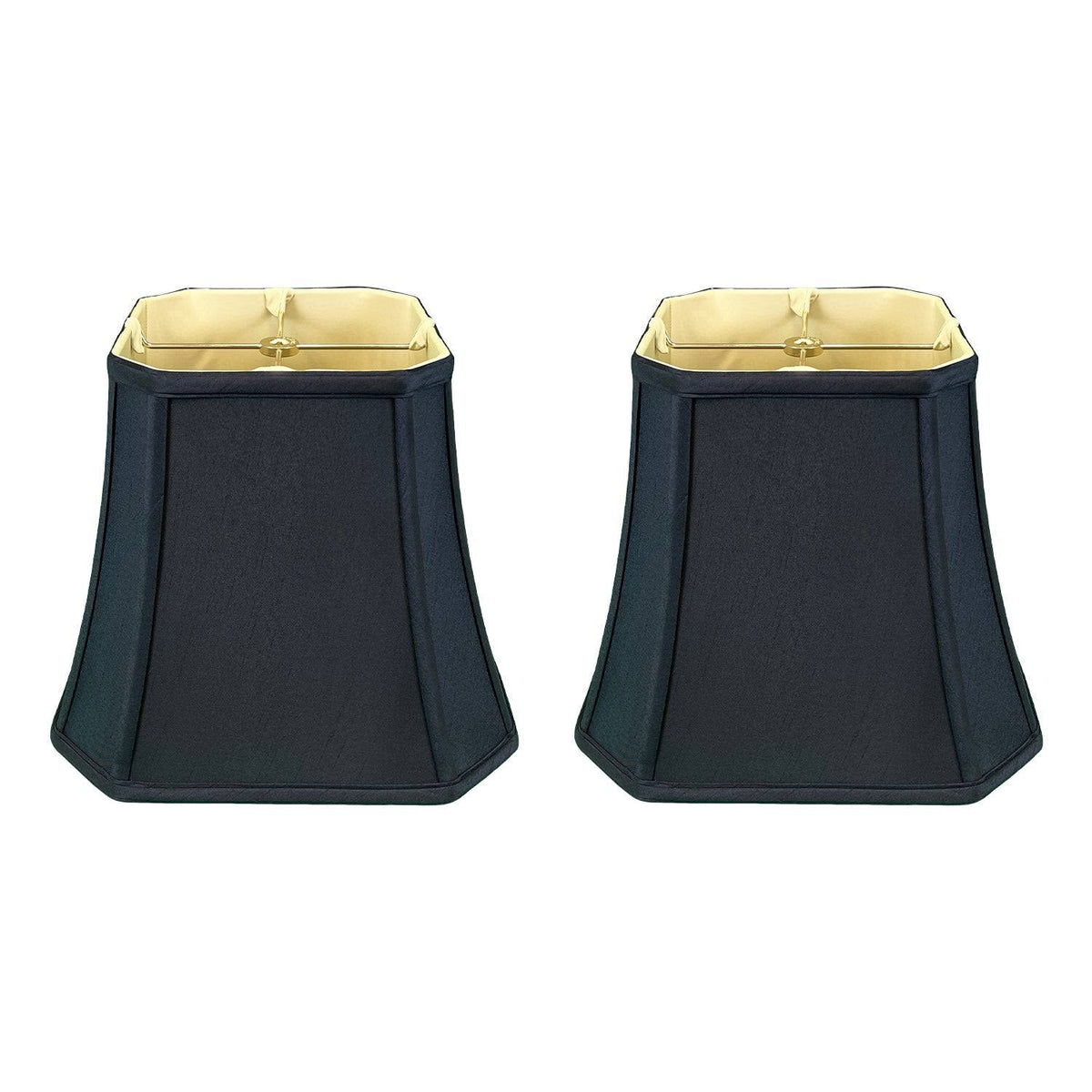 Black Square Cut Corner Bell Lamp Shade, Set of 2 J166