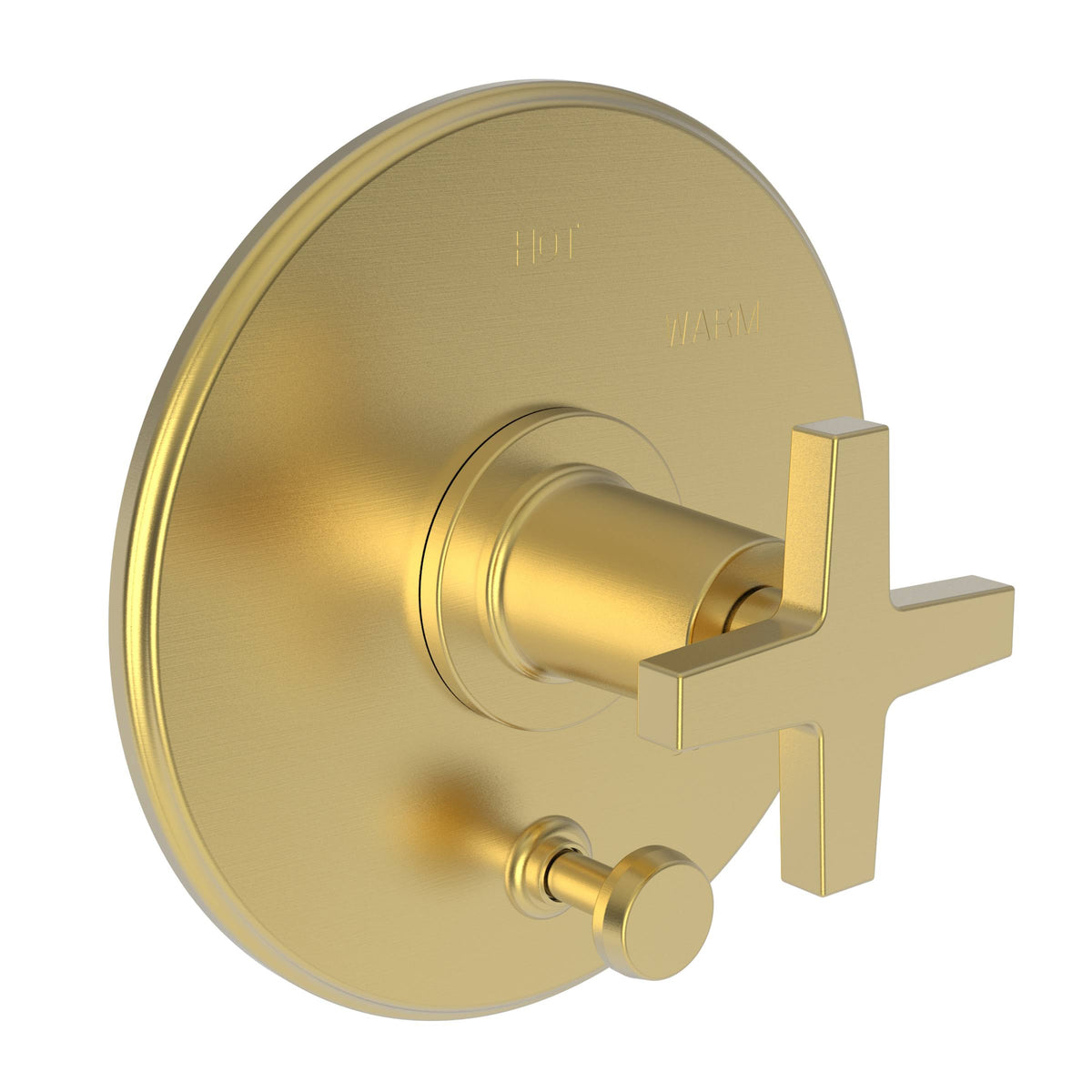 PVD Satin Gold Tub and Shower Diverter Plate with Handle L104