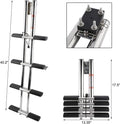 4 Step Dual Vertical Telescopic Boat Dive Ladder with transom mounting Bracket, 316 Stainless Steel Sport Ladder R466789