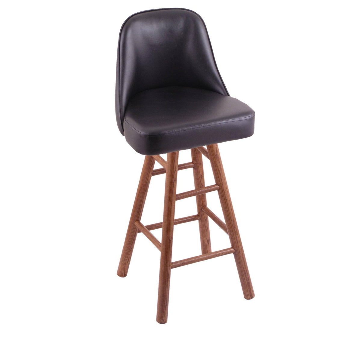 Swivel Extra Tall Bar Stool with Smooth Oak Legs E8622