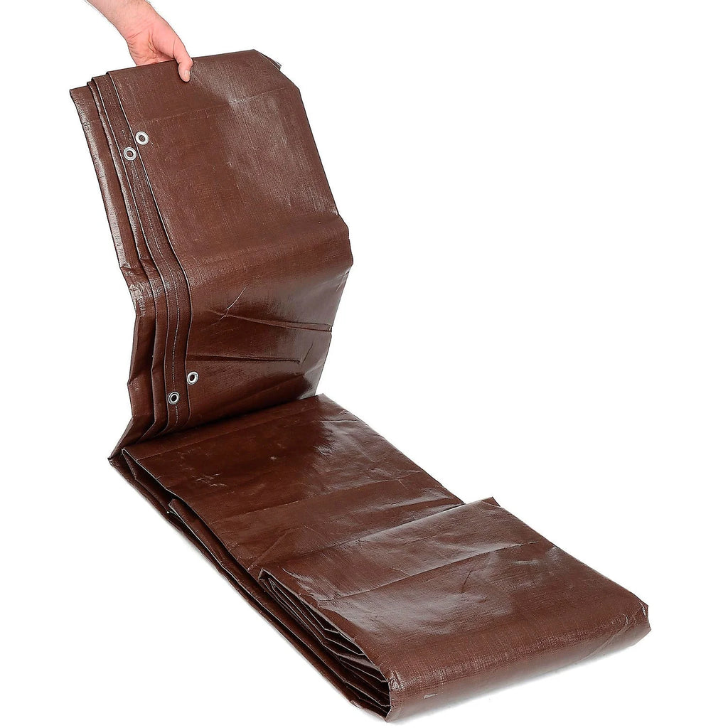 Brown 10'W x 10'L 8 oz. Tarp M228