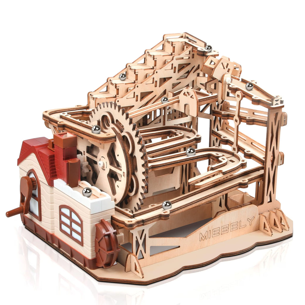 3D Wooden Puzzles Marble Run Model Building Kits with Motor F80552