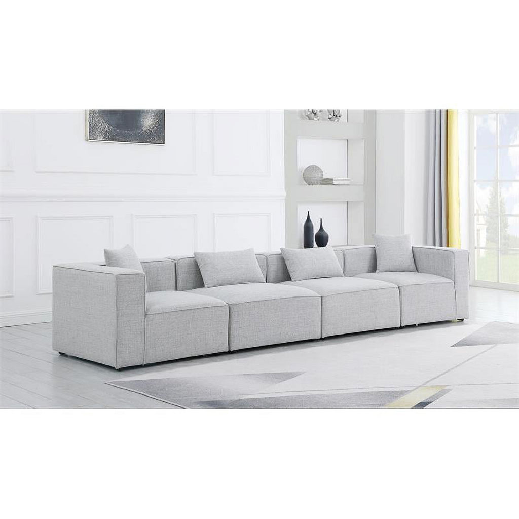 Grey Linen Modular Sofa D805841