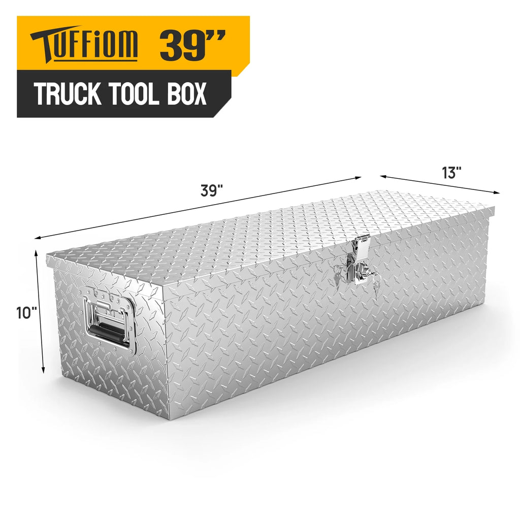39 inch Aluminum Truck Tool Box with Lock & Keys S557066
