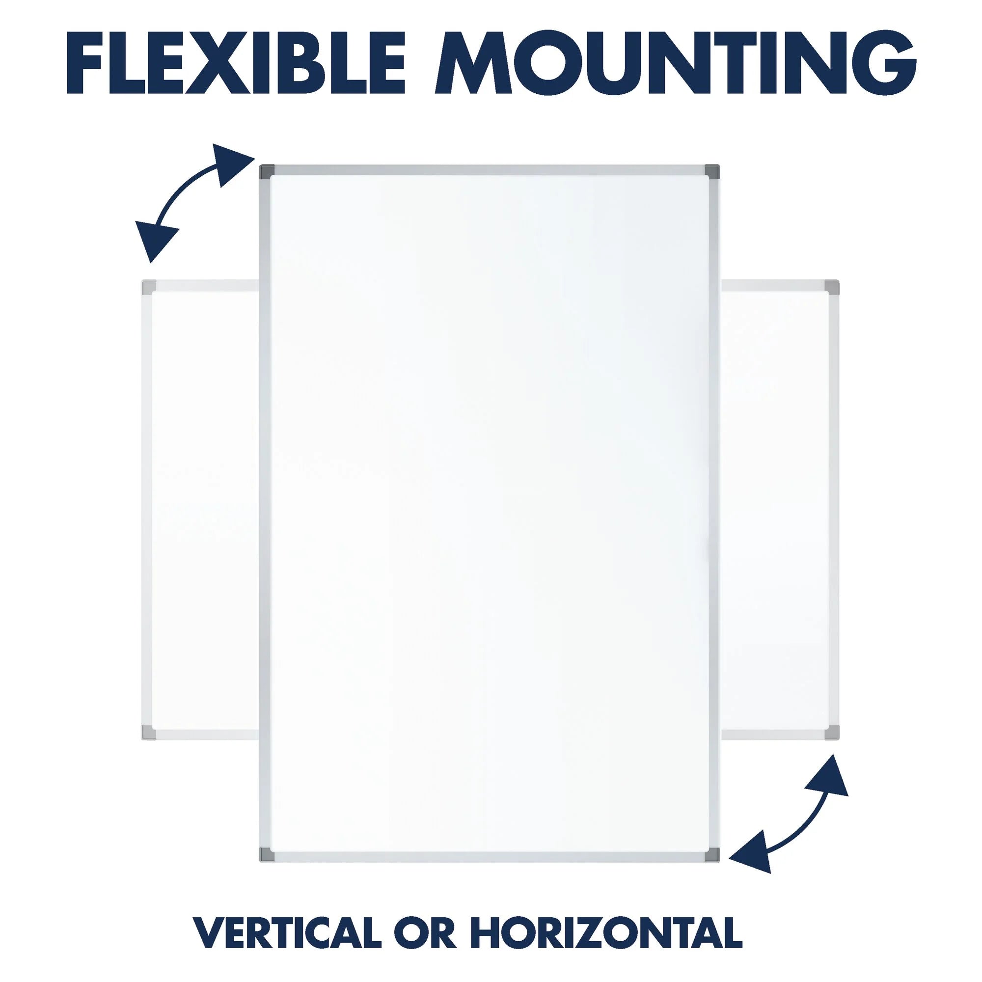 Porcelain Magnetic Whiteboard 8 x 4 Silver Aluminum K352