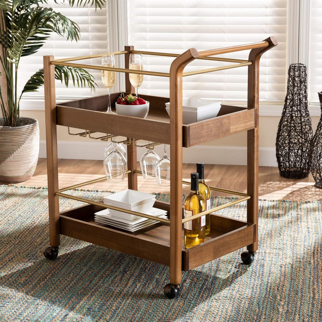 Walnut Brown Trolleys and Carts F66596