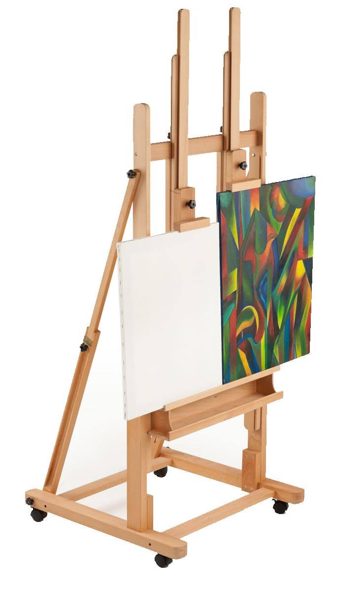 Beech Wood Floor Easel with Locking Wheels W14570