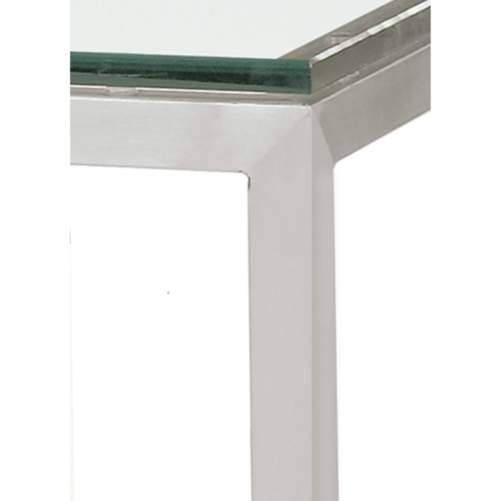 White Marbled Quartz Top Bar Table with Steel Base B1642