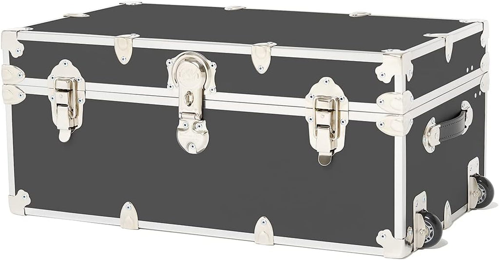 Large Armor Roller Trunk with Mounted Wheels, 32x18x14 (Black) A994