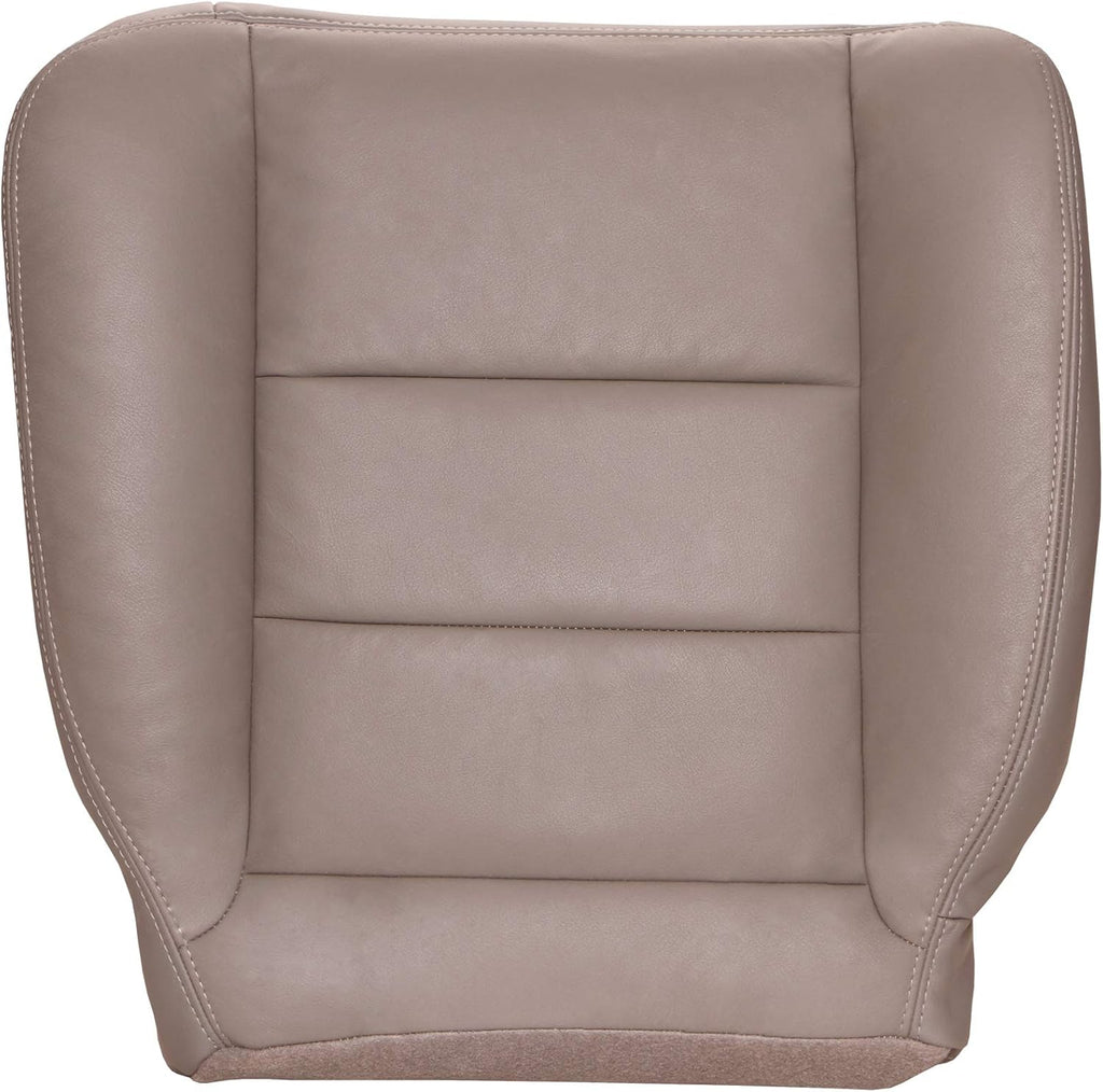 Driver Bottom Replacement Leather Seat Cover - Ebony Black Z2001
