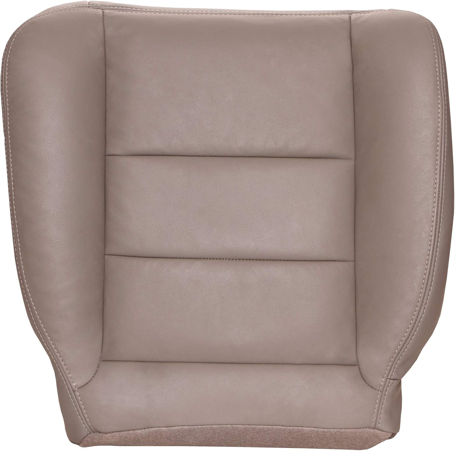 Driver Bottom Replacement Leather Seat Cover - Ebony Black Z2001
