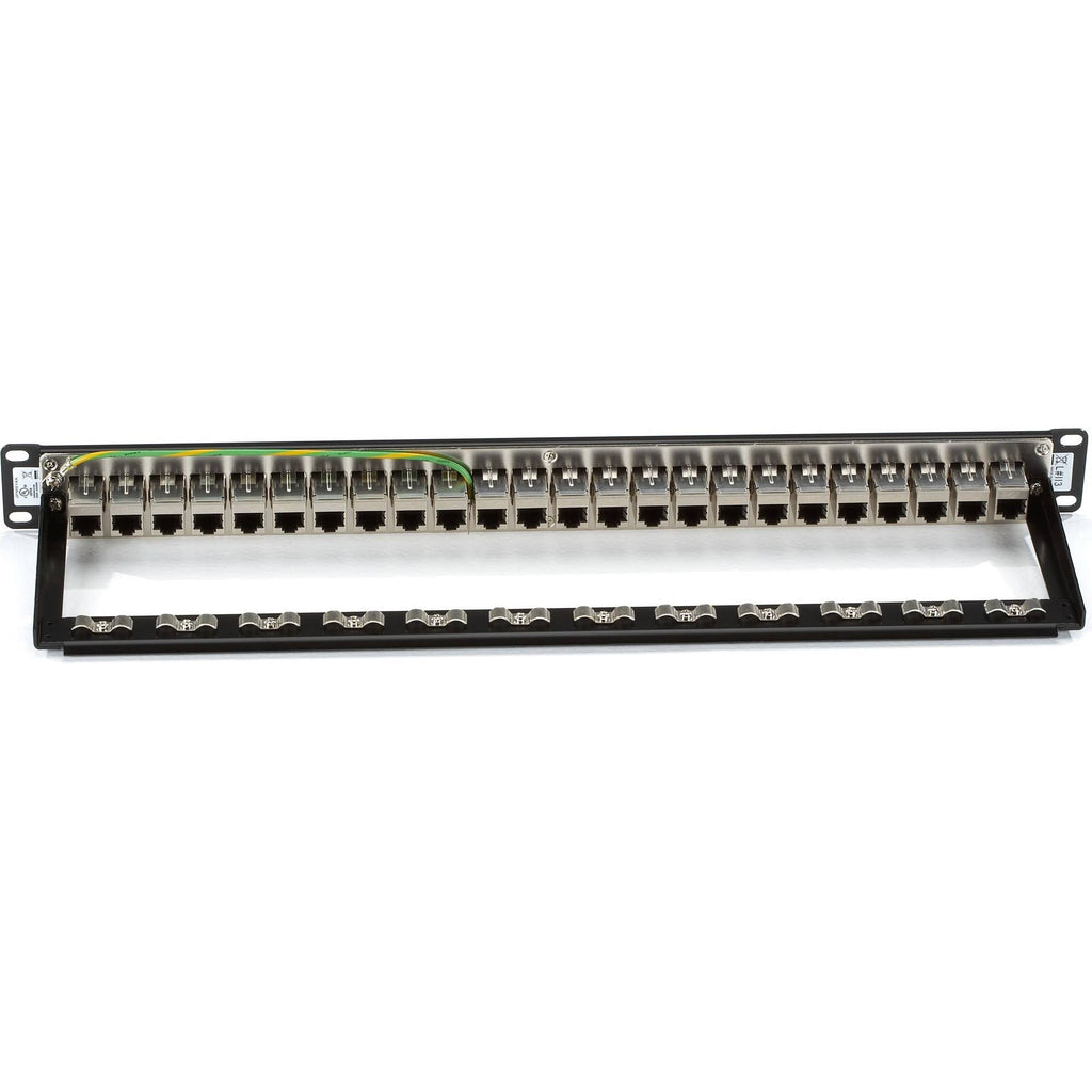 24-Port Shielded Cat6 Feed-through Patch Panel C488