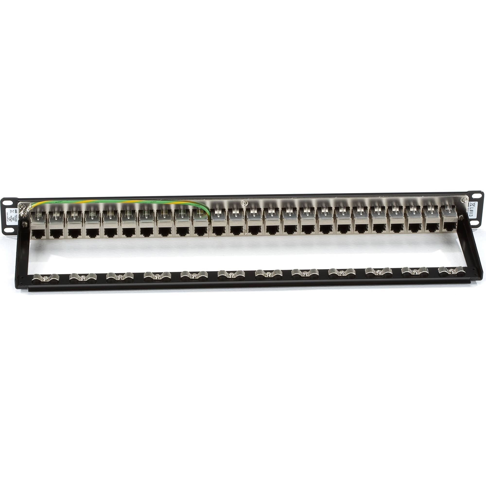 24-Port Shielded Cat6 Feed-through Patch Panel C488