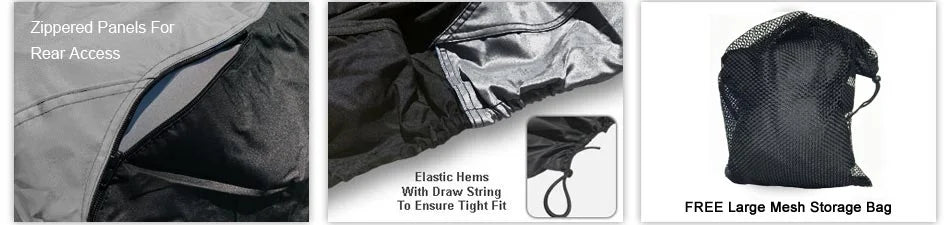 Gray / Black Jet Ski Cover with Trailer Straps and Storage Bag J1679