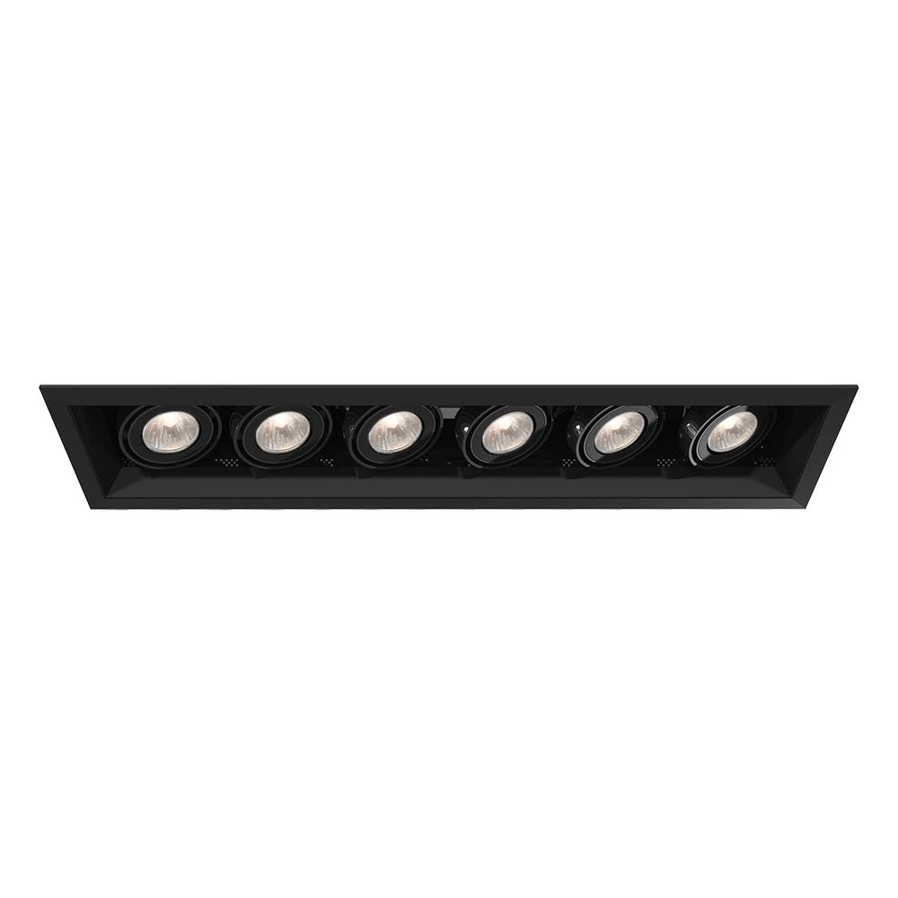 6-Light Multiple Recessed Black Finish R858862