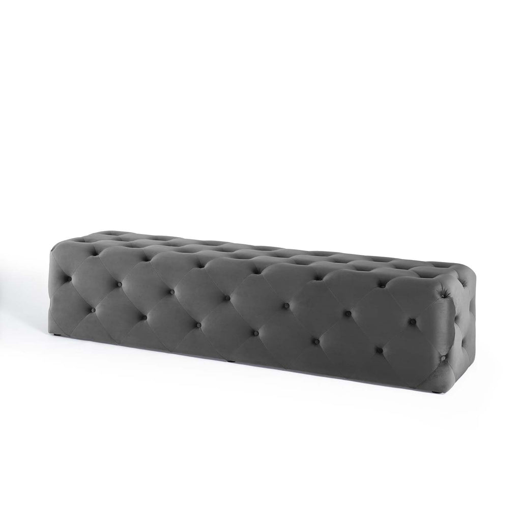 Tufted Velvet Accent Chair Bench J7575