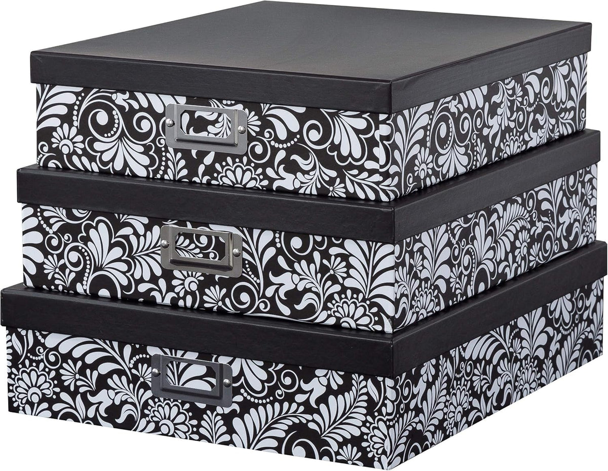 Blue Spots Set of 3 Paperboard Nesting Boxes D648365