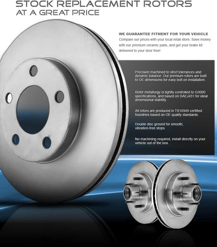 Front 305 mm Brake Disc Rotors and Metallic Brake Pads G504393