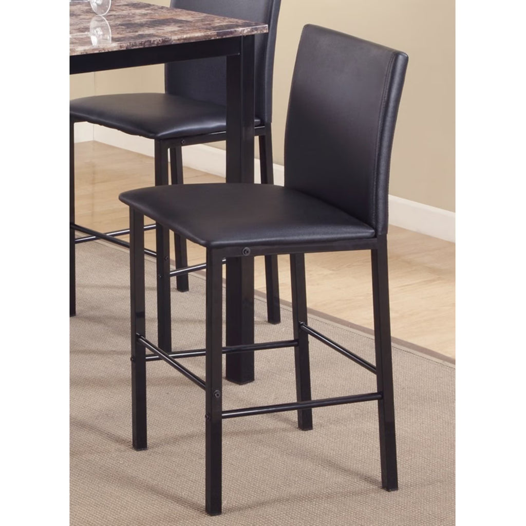 Black Metal Frame Counter Dining Chair Set of 4 Z99857