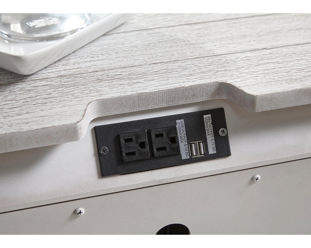 White Nightstand C48242