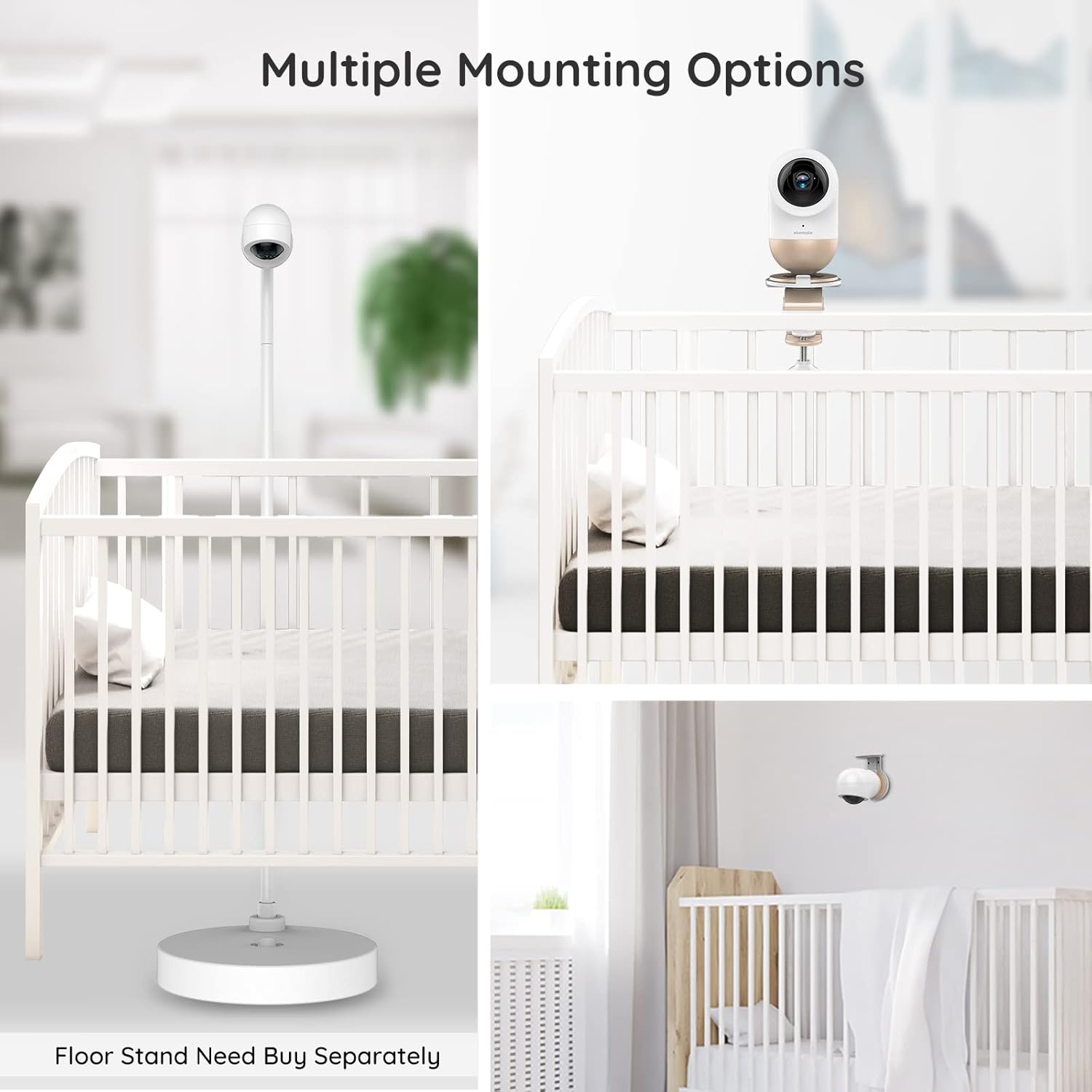 1080P Video Baby Monitor with Night Vision and 2-Way Talk H37278