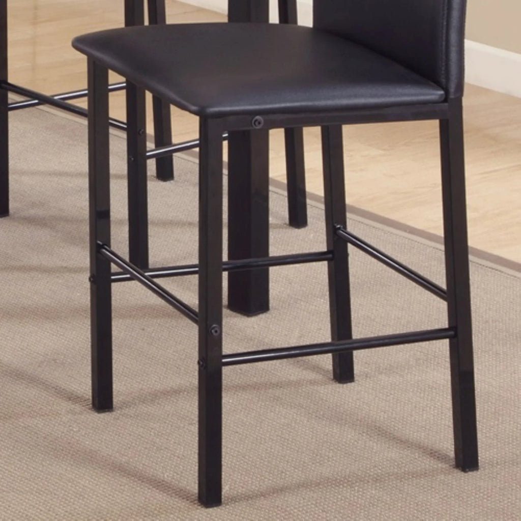 Black Metal Frame Counter Dining Chair Set of 4 Z99857