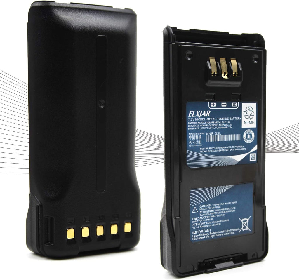 (2-Pack) 7.2V Ni-MH Replacement Battery for Kenwood Radio B73465
