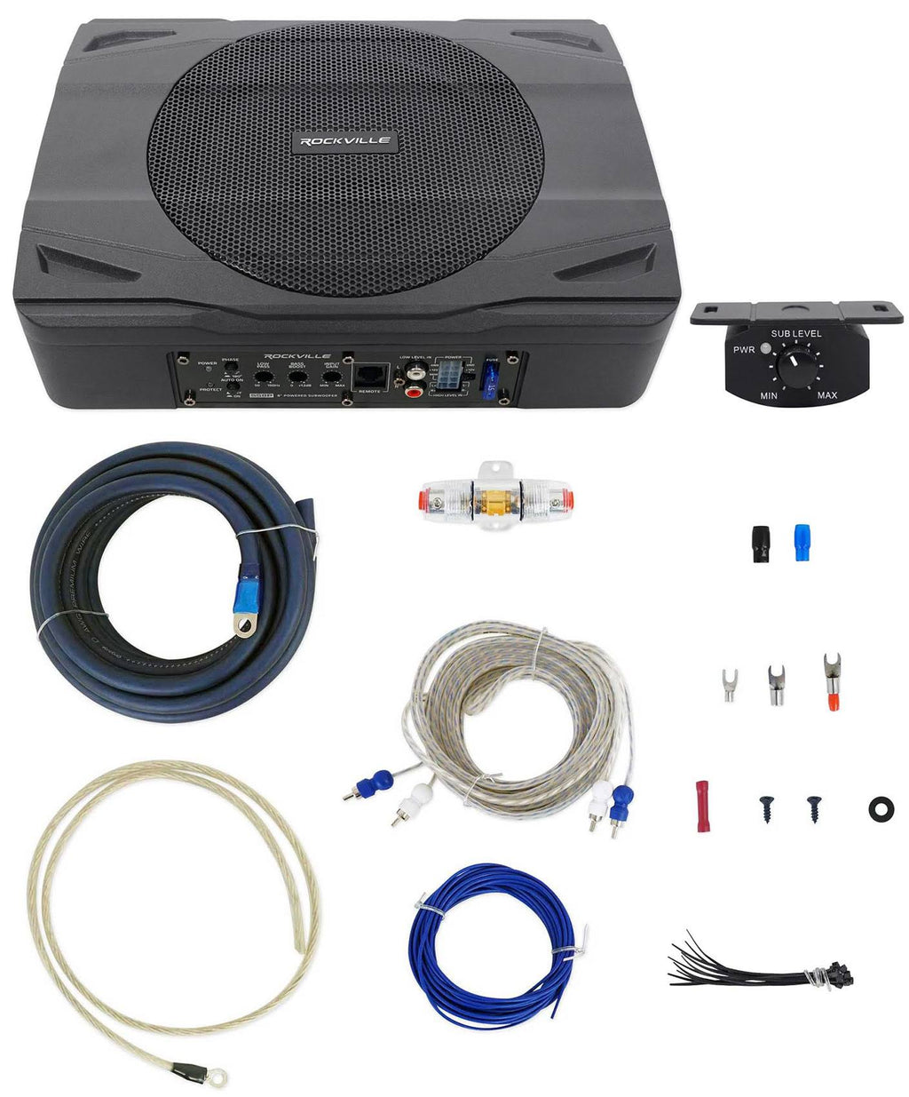 400 Watt Slim Powered Car Subwoofer with Amp G27640