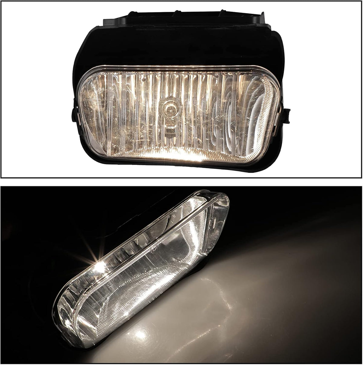 Fog Lights Pack of 2 with H10 12V42W Halogen Bulb Clear Lens O435