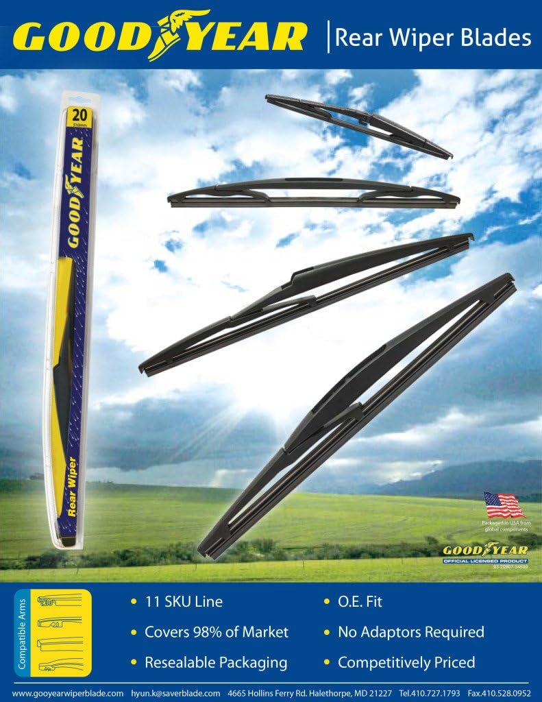 Windshield Wiper Blade Set Pack of 2 D6116