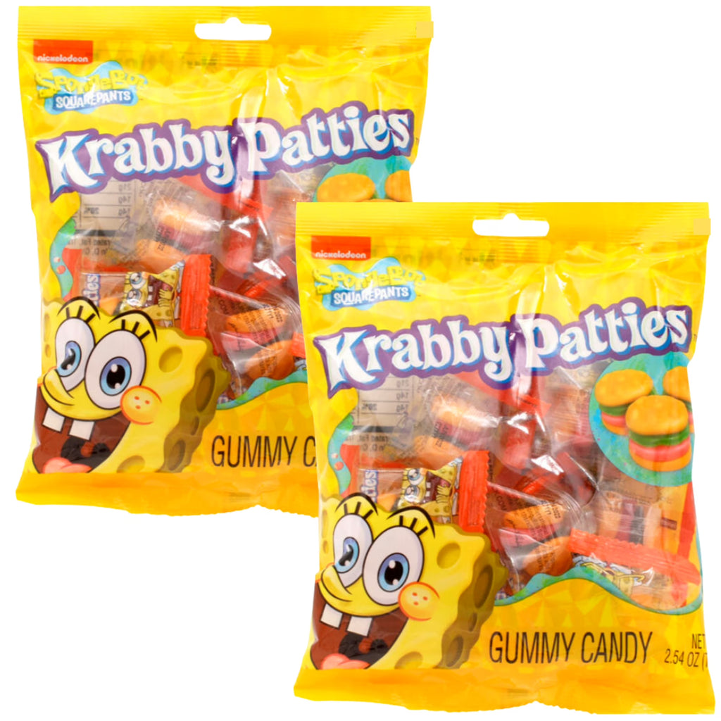 Gummy Krabby Patties Candy, 2.54 Ounce Bag, Set of 2 C39972