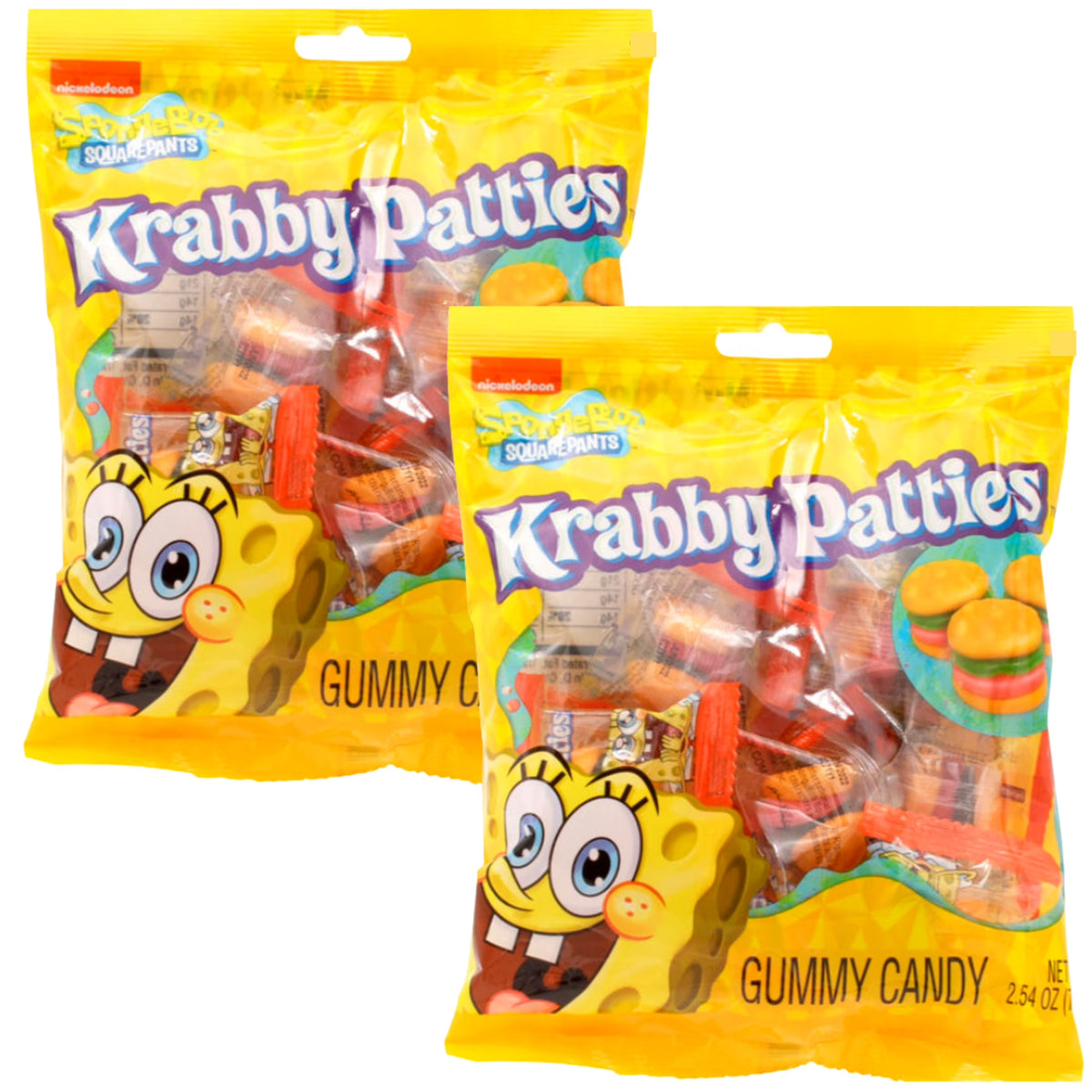 Gummy Krabby Patties Candy, 2.54 Ounce Bag, Set of 2 C39972