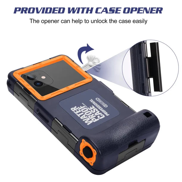 Waterproof Protective Case for Phones Up to 6.9 Inch with Lanyard T44953